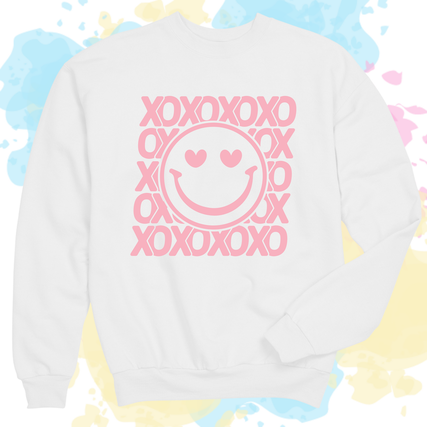 XOXO Smiley Face Crewneck Sweatshirt