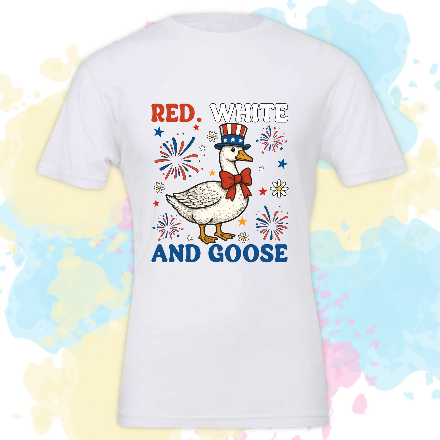 Red White & Goose Tee