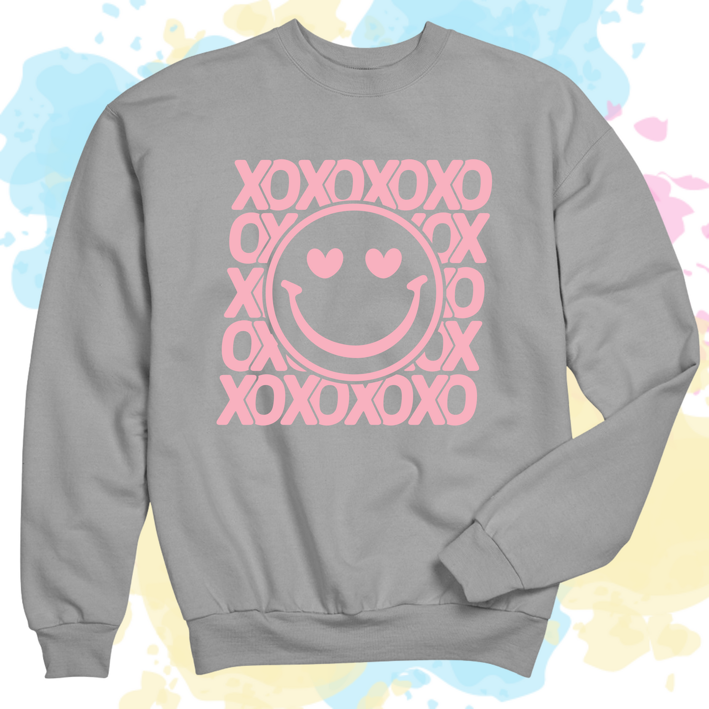 XOXO Smiley Face Crewneck Sweatshirt