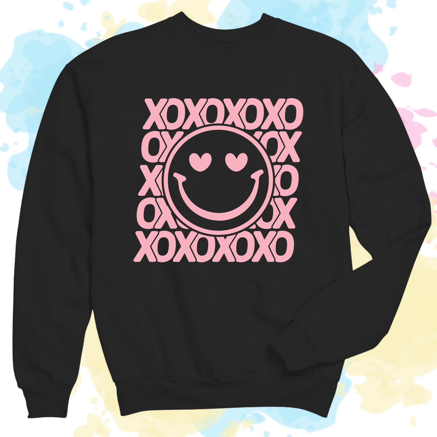 XOXO Smiley Face Crewneck Sweatshirt