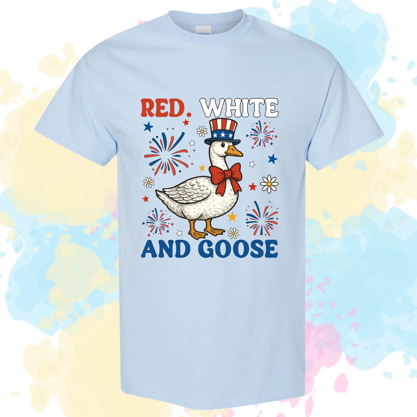 Red White & Goose Tee
