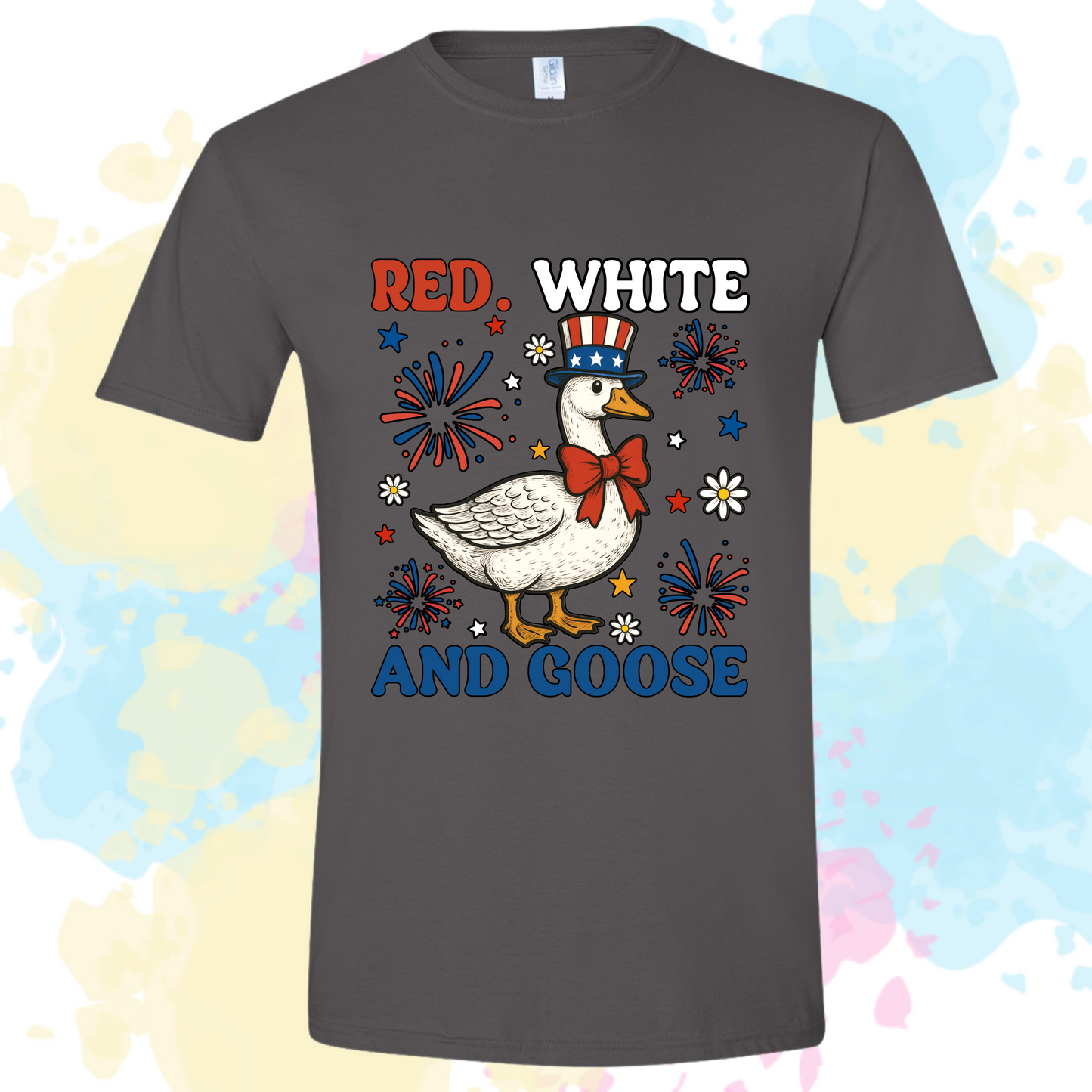 Red White & Goose Tee