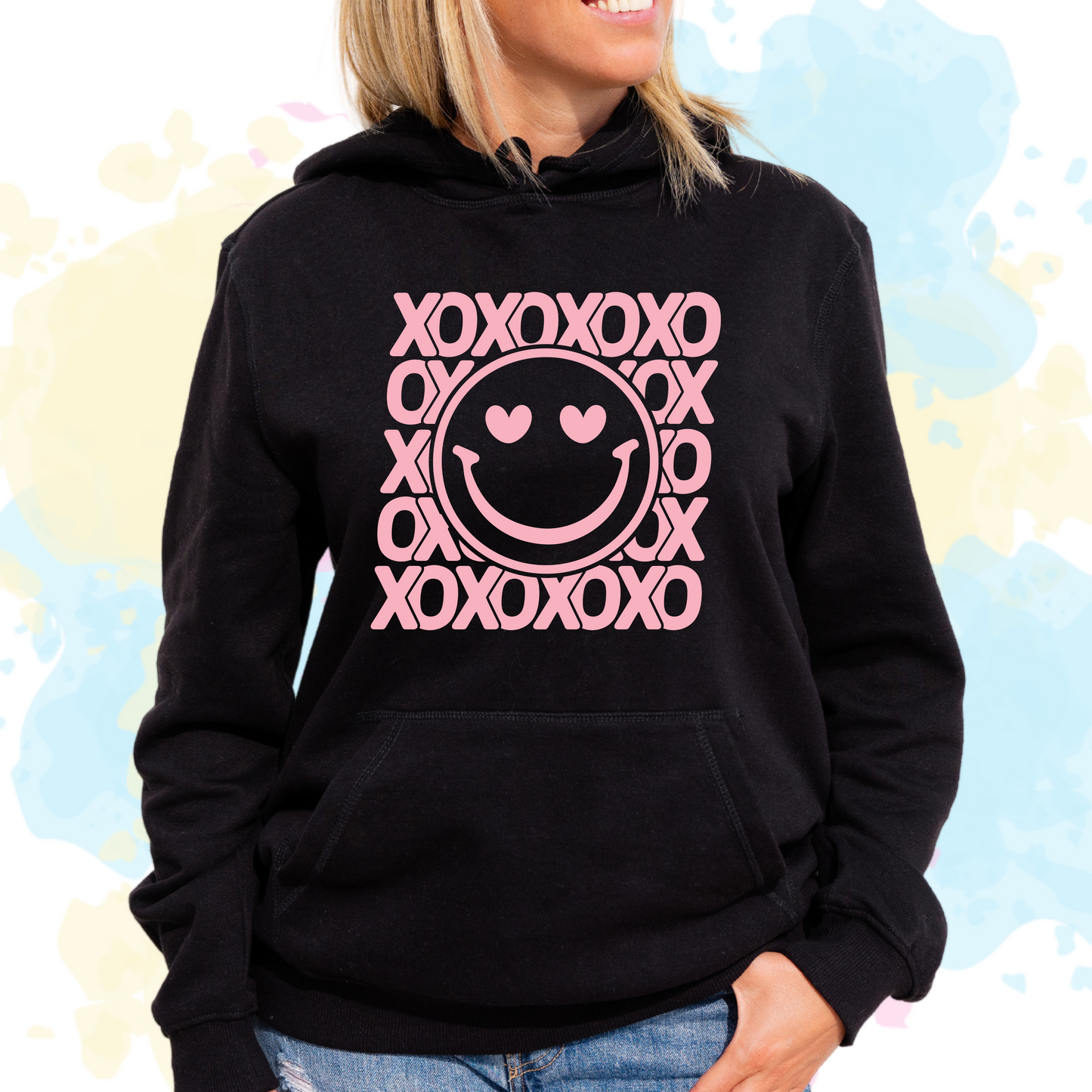 XOXO Smiley Face Hoodie
