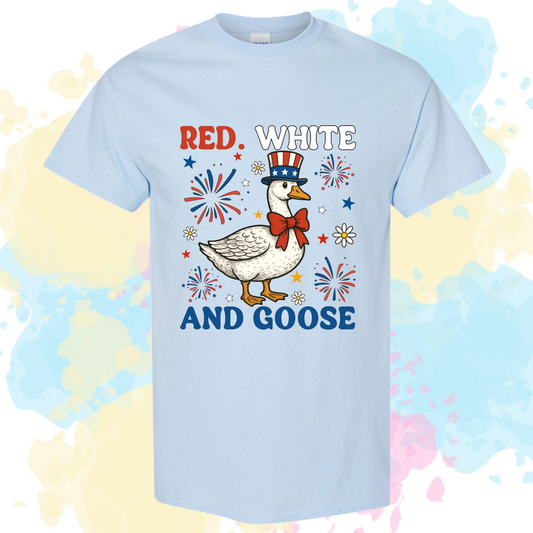 Red White & Goose Tee