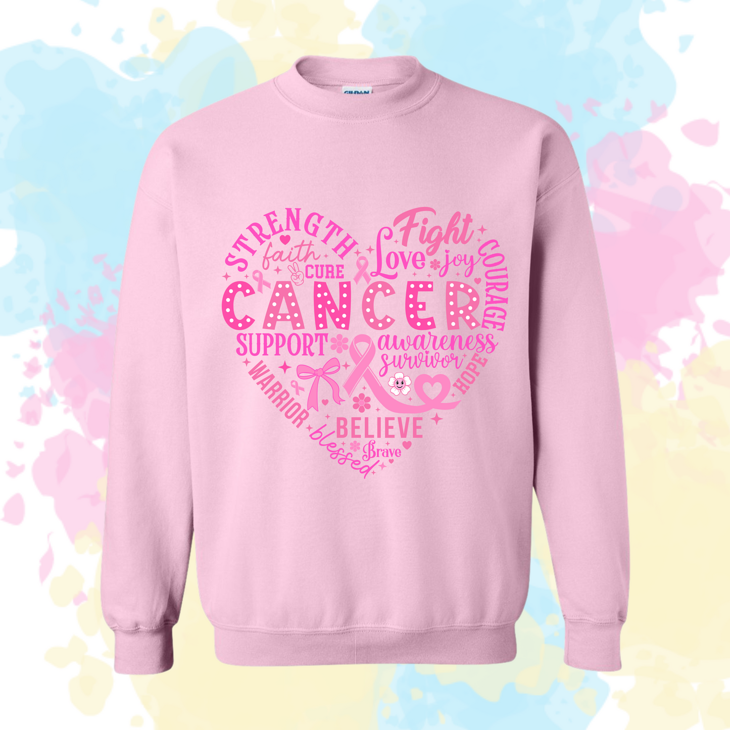 Pink Heart Crewneck Sweatshirt