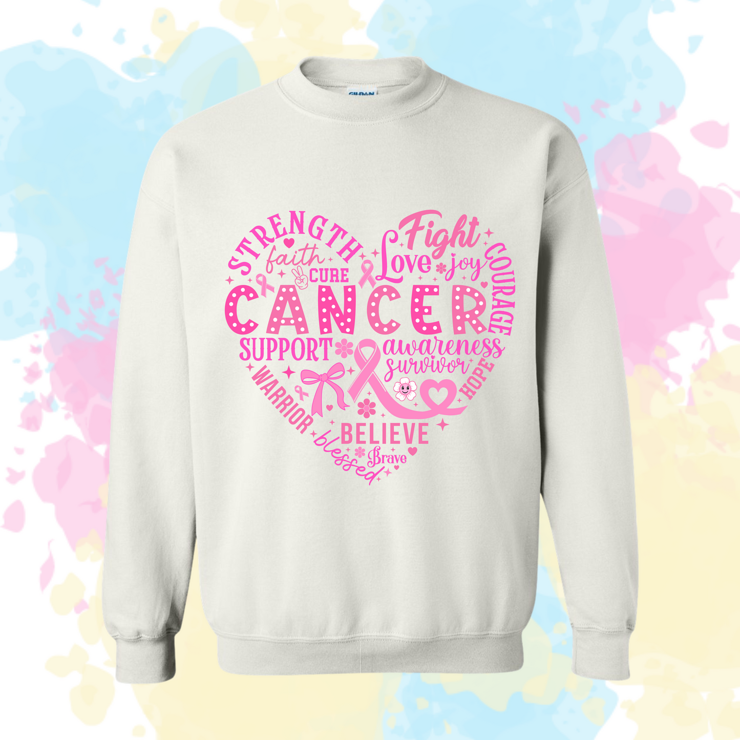 Pink Heart Crewneck Sweatshirt
