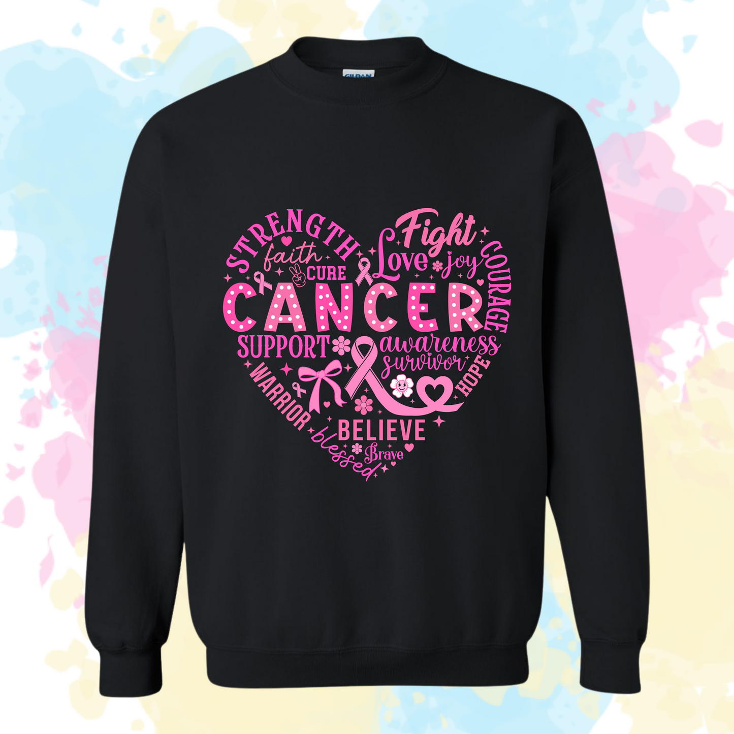 Pink Heart Crewneck Sweatshirt